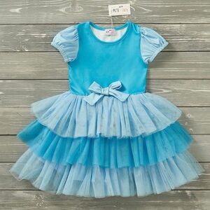 Adorable Blue Tulle Dress with Bow